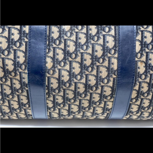 Christian Dior Trotter Canvas Boston Bag Navy Silver Auth EUC 🖤💙 - Picture 11 of 17